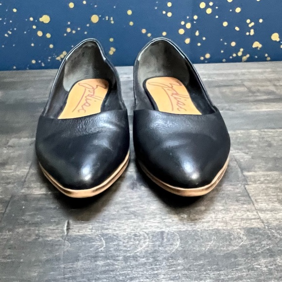 Zodiac Hill Women 7M Flats Pointed Toe Slip On Black Leather - Picture 3 of 7